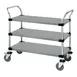 Quantum WRSC-1836-3SS Stainless Steel Solid 3-Shelf Utility Cart - 18" x 36" x 37-1/2" 1 image
