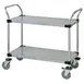 Quantum WRSC-2448-2SS Stainless Steel Solid 2-Shelf Utility Cart - 24" x 48" x 37-1/2" 1 image
