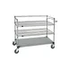 Quantum WRSC3-42-2448FS Stainless Steel Wire & Solid 3-Shelf Medical Cart - 24" x 48" x 48" 1 image