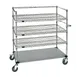 Quantum WRSC4-54-2460FS Stainless Steel Wire & Solid 3-Shelf Medical Cart - 24" x 60" x 60" 1 image