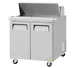 RefrigerationX XST-36-N6 36" 2-Door Sandwich and Salad Prep Table, 10 Pans, Stainless Steel & Galvanized Steel 1 image
