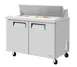 RefrigerationX XST-48-N 48" 2-Door Sandwich and Salad Prep Table, 12 Pans, Stainless Steel & Galvanized Steel 1 image
