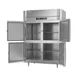 Victory RFS-2D-S1-EW-HD-HC 58" 2-Section Reach-In Refrigerator Freezer Combo w/ 4 Half Solid Doors 5 image