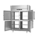 Victory RFS-2D-S1-EW-PT-HD-HC 58" 2-Section Pass-Thru Refrigerator Freezer Combo w/ 8 Half Solid Doors 5 image