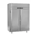 Victory RFSA-2D-S1-EW-HC 58" 2-Section Reach-In Refrigerator Freezer Combo w/ 2 Solid Doors, Aluminum Interior 1 image