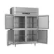 Victory RFSA-2D-S1-EW-HD-HC 58" 2-Section Reach-In Refrigerator Freezer Combo w/ 4 Half Solid Doors, Aluminum Interior 4 image