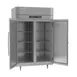 Victory RFSA-2D-S1-HC 52" 2-Section Reach-In Refrigerator Freezer Combo w/ 2 Solid Doors, Aluminum Interior 4 image