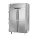 Victory RFSA-2D-S1-HD-HC 52" 2-Section Reach-In Refrigerator Freezer Combo w/ 4 Half Solid Doors, Aluminum Interior 3 image