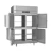 Victory RFSA-2D-S1-PT-HD-HC 52" 2-Section Pass-Thru Refrigerator Freezer Combo w/ 8 Half Solid Doors, Aluminum Interior 4 image