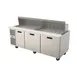 Randell PT84-36W-L 84" 3-Door Mega Top Sandwich and Salad Prep Table, 36 Pans, Stainless Steel 1 image