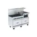 Royal Range of California RR-6RG24-C 60" Gas Restaurant Range  w/ (6) Open Burners, 24" Raised Griddle, (1) Standard Oven, (1) Convection Oven, 285.000 BTU 1 image
