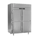 Victory RS-2D-S1-EW-HD-HC 58" 2-Section Wide Reach-In Refrigerator w/ 4 Solid Swing Half Doors, Stainless Steel, 49 cu. ft. 1 image