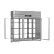 Victory RS-3D-S1-PT-G-HC 3-Section Pass-Thru Refrigerator w/ 6 Glass Swing Full Doors, Stainless Steel, 74 cu. ft. 4 image