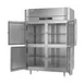 Victory RSA-2D-S1-EW-HD-HC 58" 2-Section Wide Reach-In Refrigerator w/ 4 Solid Swing Half Doors, Aluminum Interior, 49 cu. ft. 5 image