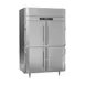 Victory RSA-2D-S1-HD-HC 52" 2-Section Reach-In Refrigerator w/ 4 Solid Swing Half Doors, Aluminum Interior, 44.5 cu. ft. 1 image