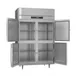 Victory RSA-2D-S1-HD-HC 52" 2-Section Reach-In Refrigerator w/ 4 Solid Swing Half Doors, Aluminum Interior, 44.5 cu. ft. 4 image