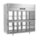 Victory RSA-3D-S1-EW-PT-HG-HC 3-Section Wide Pass-Thru Refrigerator w/ 12 Glass Swing Half Doors, Aluminum Interior, 80 cu. ft. 1 image