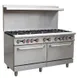 Sapphire Manufacturing SE-RA60 60" Gas Restaurant Range w/ (10) Open Burners, (2) Standard Ovens, 362.000 BTU 1 image