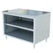 Sapphire Manufacturing SMDC-3072 72"x30" S.Steel Enclosed Base Open Front Dish Cabinet with Shelf 1 image