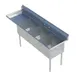 Sapphire Manufacturing SMS-3-1014L 47" Three Compartment Sink, 10"W x 14"L Bowl With Left-Hand 1 image