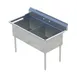 Sapphire Manufacturing SMS1821-2 41" Two Compartment Sink, 18"W x 21"L Bowl Without Drainboard 1 image