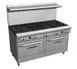 Southbend 4606CC-2CL 60" Gas Restaurant Range w/ (5) Open Burners, 24" Charbroiler Left, (2) Cabinet Base, 243.000 BTU 1 image