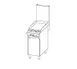 Southbend P16C-T Gas 16"-17" Heavy Duty Range, 16" Griddle w/ Thermostatic Controls, (1) Cabinet Base, 40.000 BTU 1 image