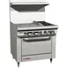 Southbend S36D-2GL 36" Gas Restaurant Range w/ (2) Open Burners, 24" Griddle Left, (1) Standard Oven, 139.000 BTU 1 image