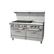 Southbend S60DD-2GR 60"Gas Restaurant Range w/ (6) Open Burners, 24" Griddle Right, (2) Standard Ovens, 286.000 BTU  1 image