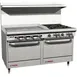 Southbend S60DD-3GL 60" Gas Restaurant Range w/ (4) Open Burners, 36" Griddle Left, (2) Standard Ovens, 246.000 BTU  1 image