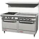 Southbend S60DD-3GR 60" Gas Restaurant Range w/ (4) Open Burners, 36" Griddle Right, (2) Standard Ovens, 246.000 BTU  1 image