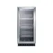 Summit SCR1536BG Beverage Refrigerator, 15" Black, 2.45 cu ft, Thermostat, Glass Door, Built‑In 1 image