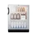 Summit SCR600BGLBIADA 24" Built-in Undercounter Glass Door Refrigerator in Black, 5.5 cu. ft. 3 image