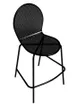 American Tables & Seating 94-BS Aluminum Bar Stool with Round Meshed Back & Seat, Black 1 image