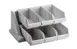Cambro 6RS6480 Organizer Rack – 6 10‑lb Bins, 20‑1/8" L x 17‑1/4" D x 9‑1/4" H, Wall‑Mount, Gray Poly 1 image