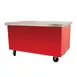 SecoSelect BST-46 48"  Mobile Solid Top Serving Counter, Open Shelf Base (Operators Side) 1 image