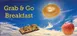SecoSelect F65254 Grab & Go Breakfast Sign, 46-1/2" x 21-3/4" Magnetic Rectangular Vinyl Multicolor 1 image