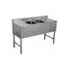 Serv-Ware BAR2B48-LR-CWP 48" 2 Compartment Underbar Sink w/ 2 Drainboards, 4" Faucet Holes 1 image