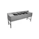 Serv-Ware BAR4B72-LR-CWP 72" 4 Compartment Underbar Sink w/ 2 Drainboards, 4" Faucet Holes 1 image