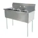 Serv-Ware BS3-2424 75" Three Compartment Sink, 24"W x 24"L Bowl Without Drainboard 1 image