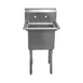 Serv-Ware D1CWP1620 21" One Compartment Sink, 16"W x 20"L Bowl Without Drainboards/18 Gauge 1 image