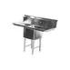 Serv-Ware D1CWP18182-18 54" One Compartment Sink, 18"W x 18"L Bowl With 2 Drainboards 1 image