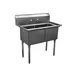Serv-Ware D2CWP1620 37" Two Compartment Sink, 16"W x 20"L Bowl Without Drainboard 1 image