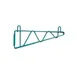 Serv-Ware GRWB18-CWP 18" Green Epoxy Wall Bracket, NSF, Single, Sold per Pair 1 image