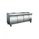 Serv-Ware PP93-12-HC 94" 3-Section Refrigerated Pizza Prep Table w/ 3 Doors, (12) 1/3 Pans 1 image
