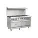 Serv-Ware SGR-10B 60" Gas Restaurant Range w/ (10) Open Burners, (2) Standard Ovens, 362.000 BTU 1 image