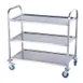 Serv-Ware UC-1630S3A Metal Rolling Utility Transport Cart with 3 Shelf 1 image