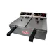 Skyfood FED-20-N Split Pot Countertop Electric Fryer w/ 2 Baskets, 20 lbs Capacity, 10v/50/60/1-ph 1 image