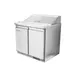 Serv-Ware SP36-8-HC 36" 2-Section Sandwich / Salad Prep Table w/ 2 Doors, 10 Pans 1 image