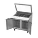 Beverage Air SPE36HC-15M-STL 36" Mega Top Sandwich/Salad Prep Table w/ 2 Doors, 15 Pans, 10 cu. ft. 4 image